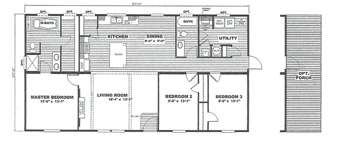 3 Bedroom 2 Bath (#28) 28X64 Clayton Homes - Marshall ...